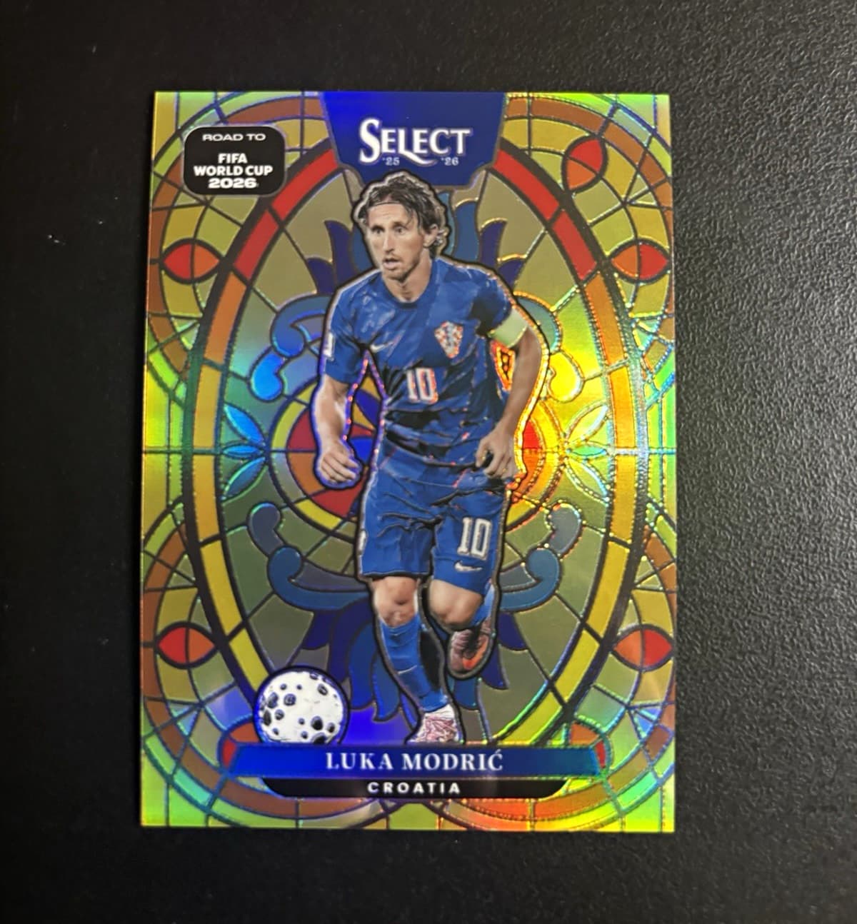 Panini 2025-26 Select Road to World Cup Luka Modric Croatia Prizm Stained Glass
