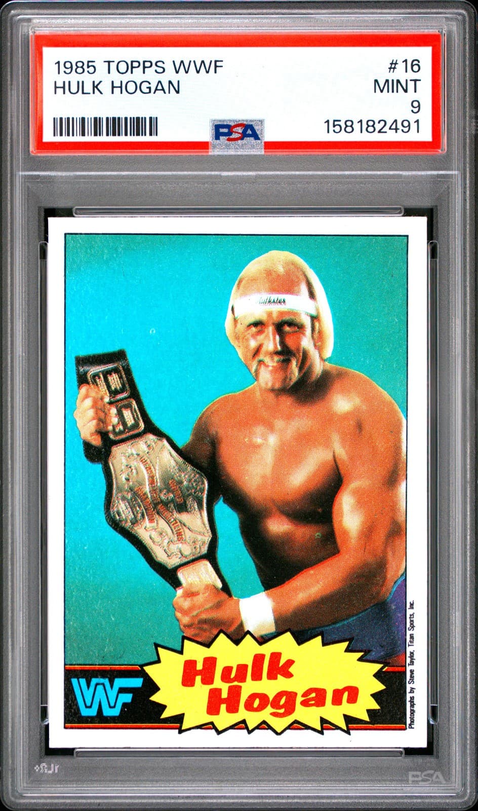 1985 Topps WWF Wrestling Stars #16 Hulk Hogan PSA 9 MINT