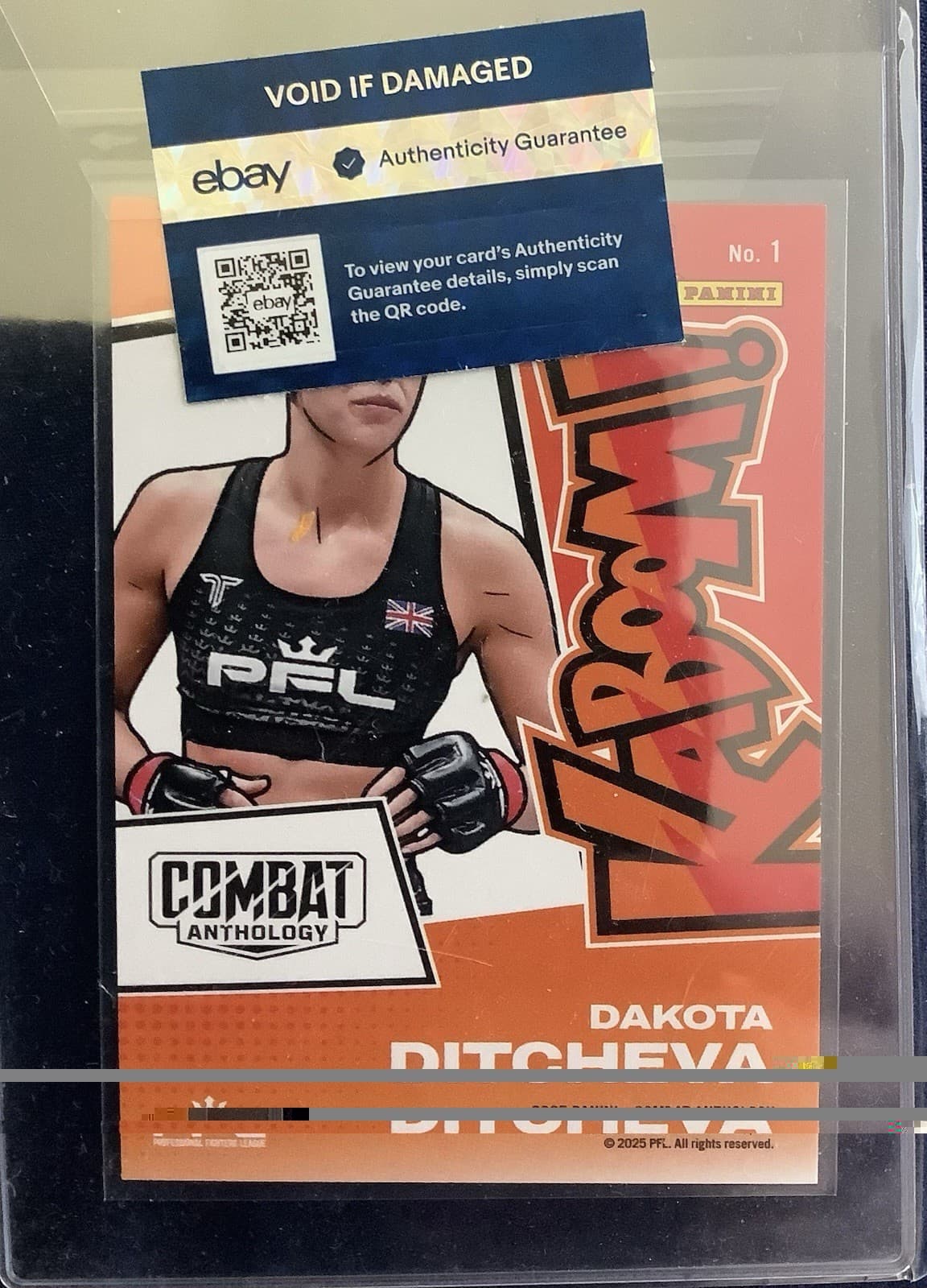 Panini 2025 Combat Anthology Kaboom Dakota Ditcheva PFL #1 MMA Card