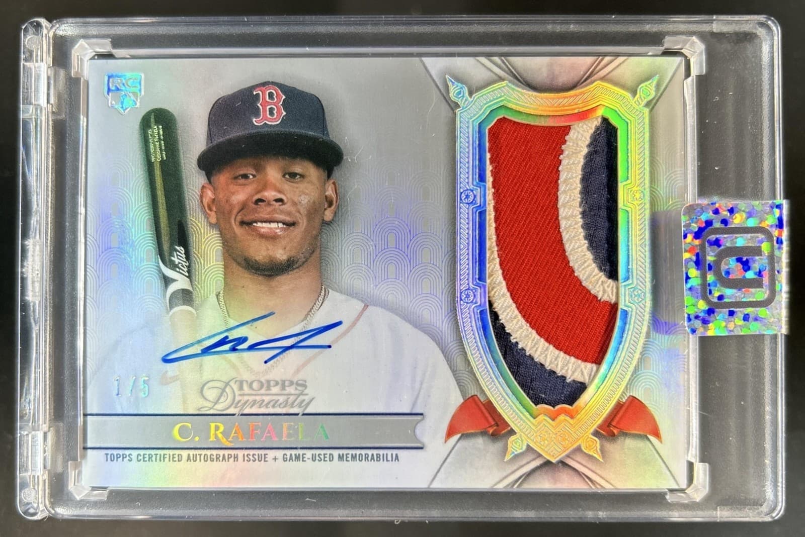 2024 Topps Dynasty Ceddanne Rafaela Patch Auto Silver Rookie RC #/5 Red Sox