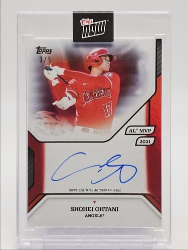 SHOHEI OHTANI 2025 TOPPS MLB MVP COLLECTION  RED 2021 ANGELS AUTO /5 Q2091