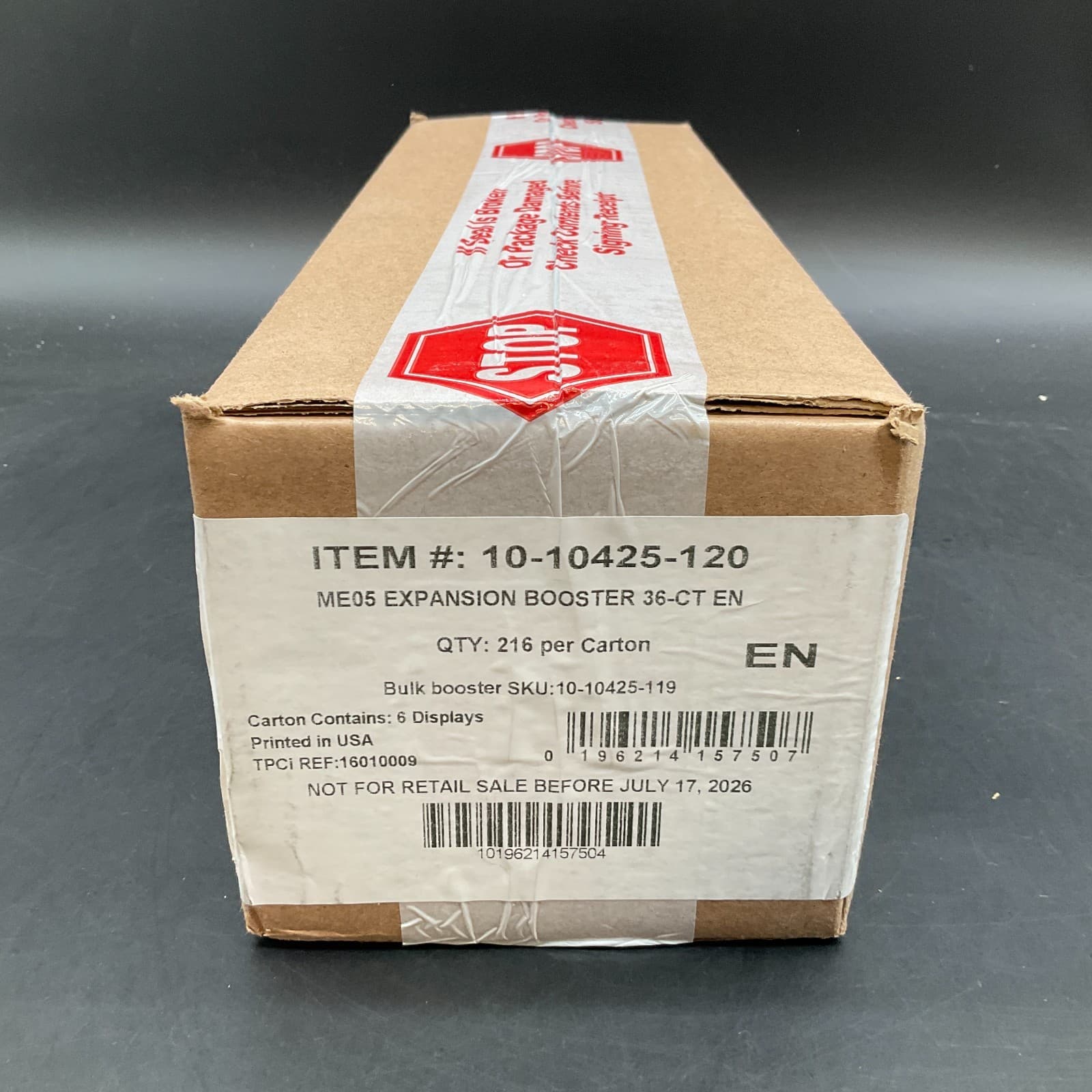 Pokemon Mega Evolution Pitch Black Factory Sealed 6-Box Booster Case