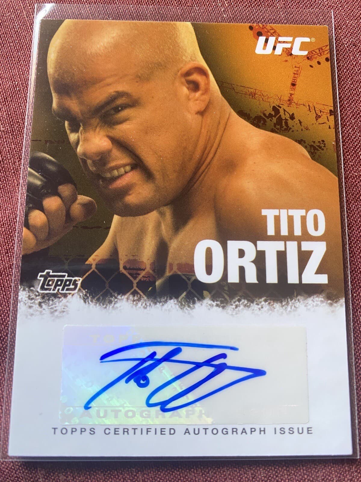 TITO ORTIZ 2010 TOPPS CERTIFIED AUTOGRAPH UFC MMA TRADING CARD AUTO #FA-TO