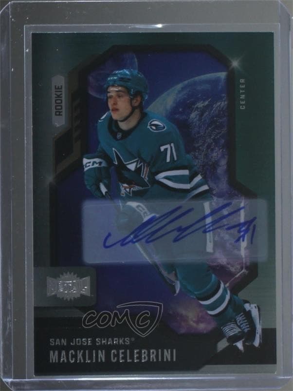 2024-25 Skybox Metal Universe Rookies Macklin Celebrini #136 Rookie Auto RC