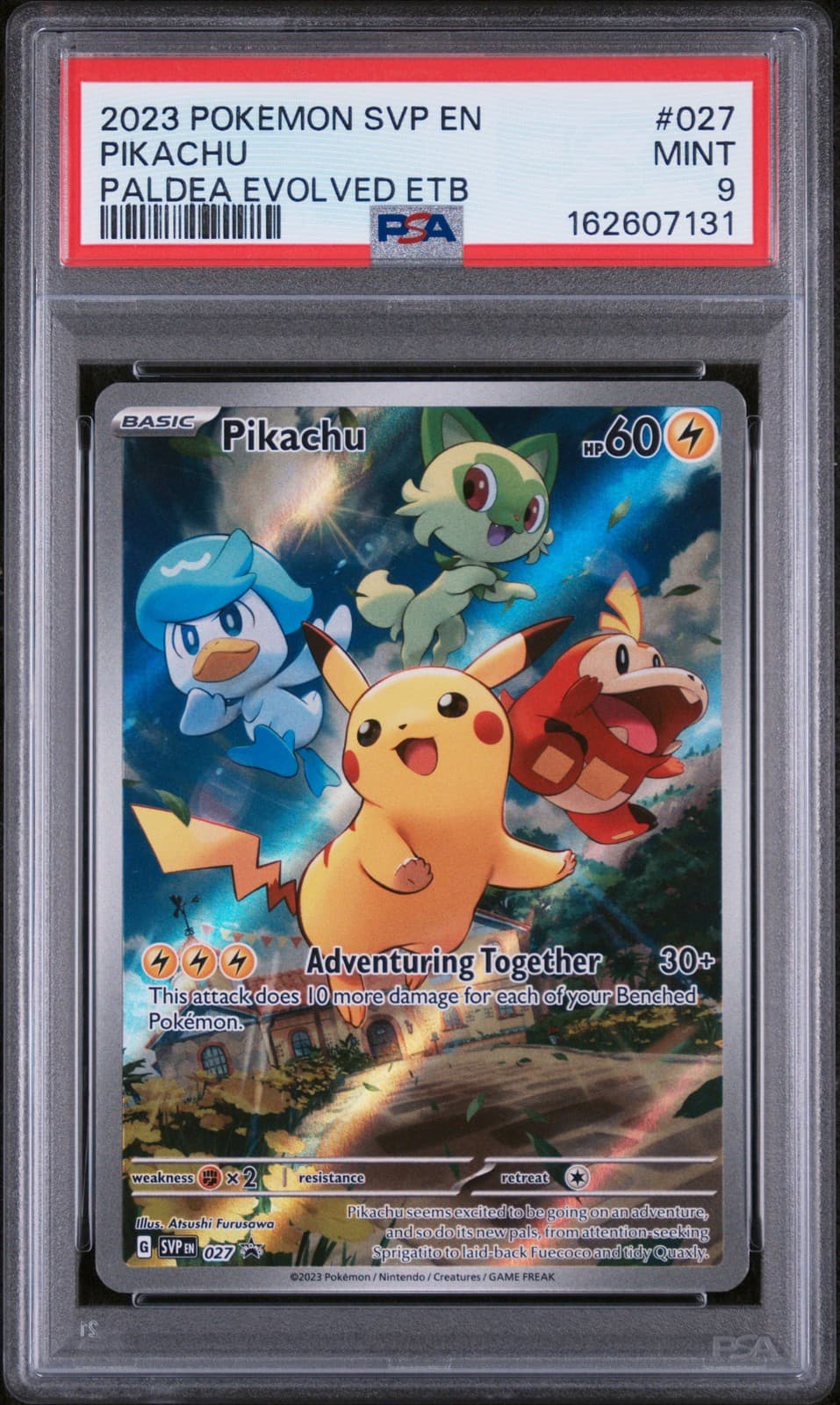 2023 Pokemon Svp En-Sv Black Star Promo #027 Pikachu Psa 9