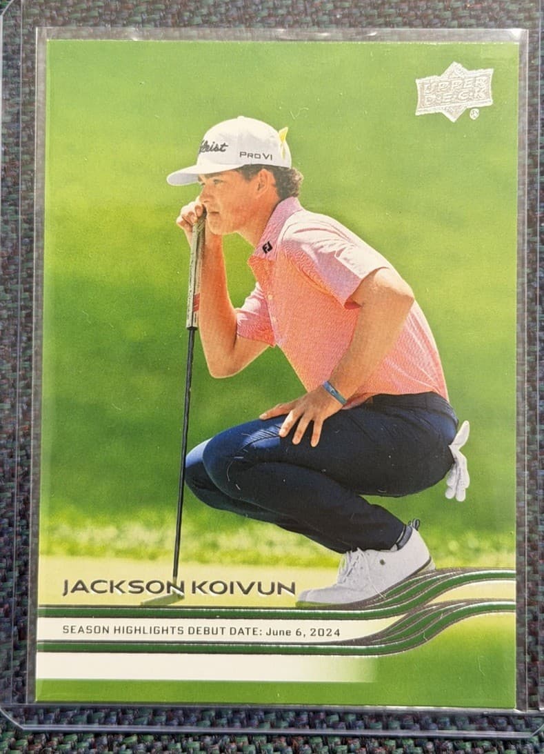 JACKSON KOIVUN ROOKIE DEBUT 2026 Upper Deck PGA RARE Golf Card #90