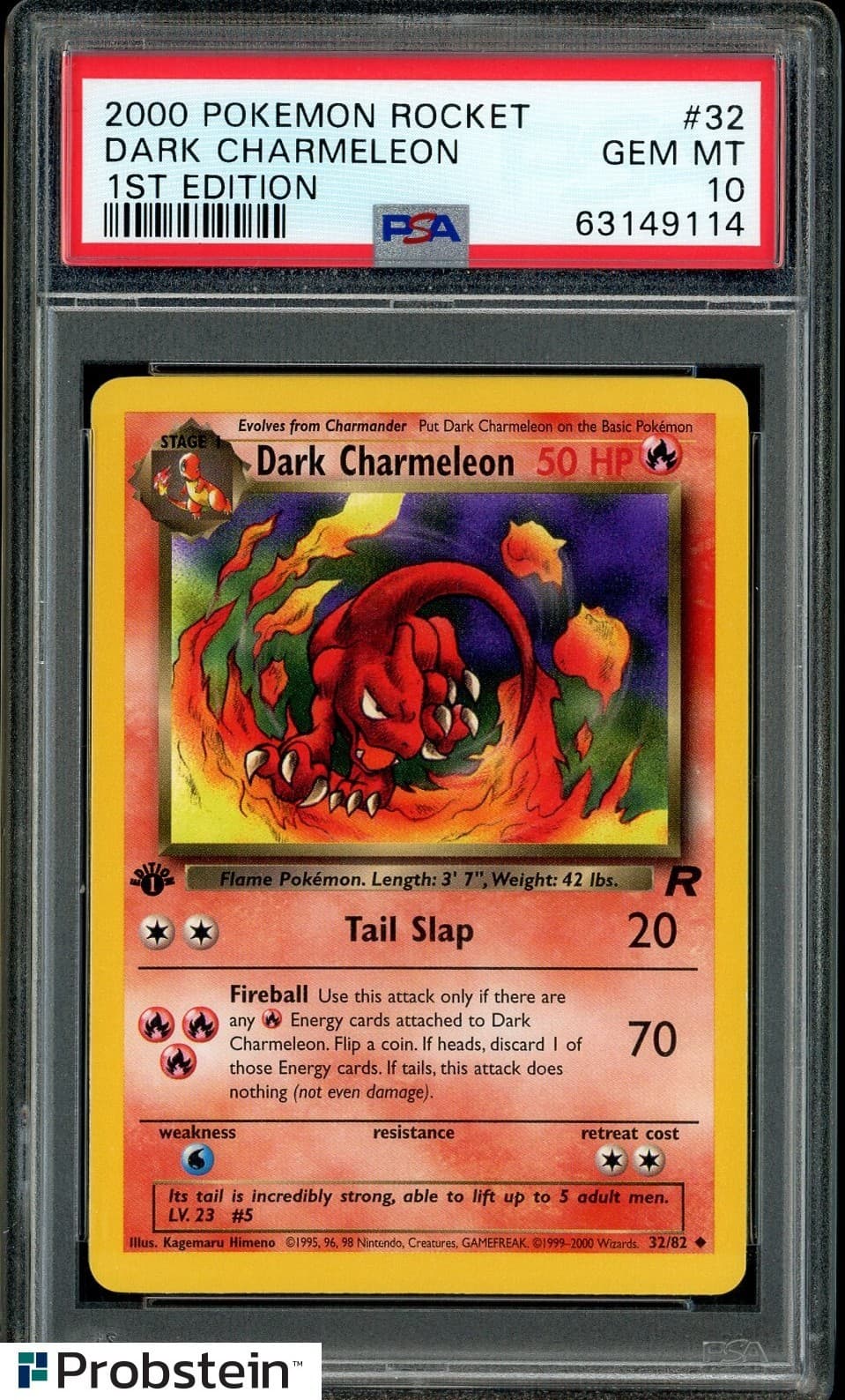 2000 Pokemon Rocket 1st Edition #32 Dark Charmeleon PSA 10 GEM MINT