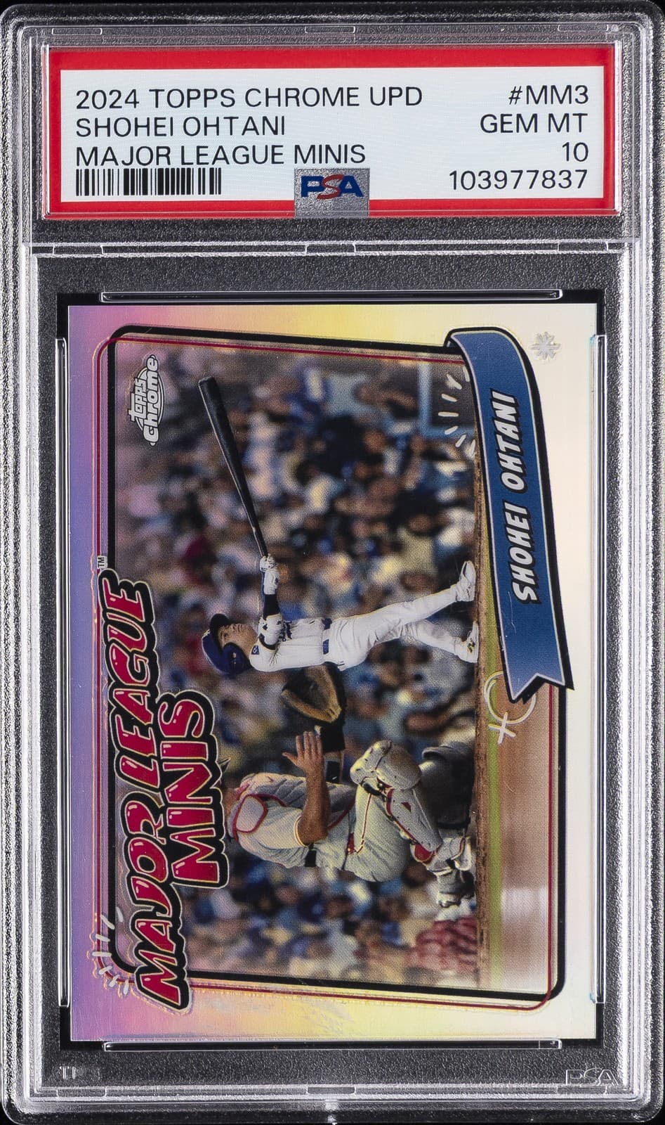 2024 TOPPS CHROME UPDATE MAJOR LEAGUE MINIS #MM3 SHOHEI OHTANI PSA 10