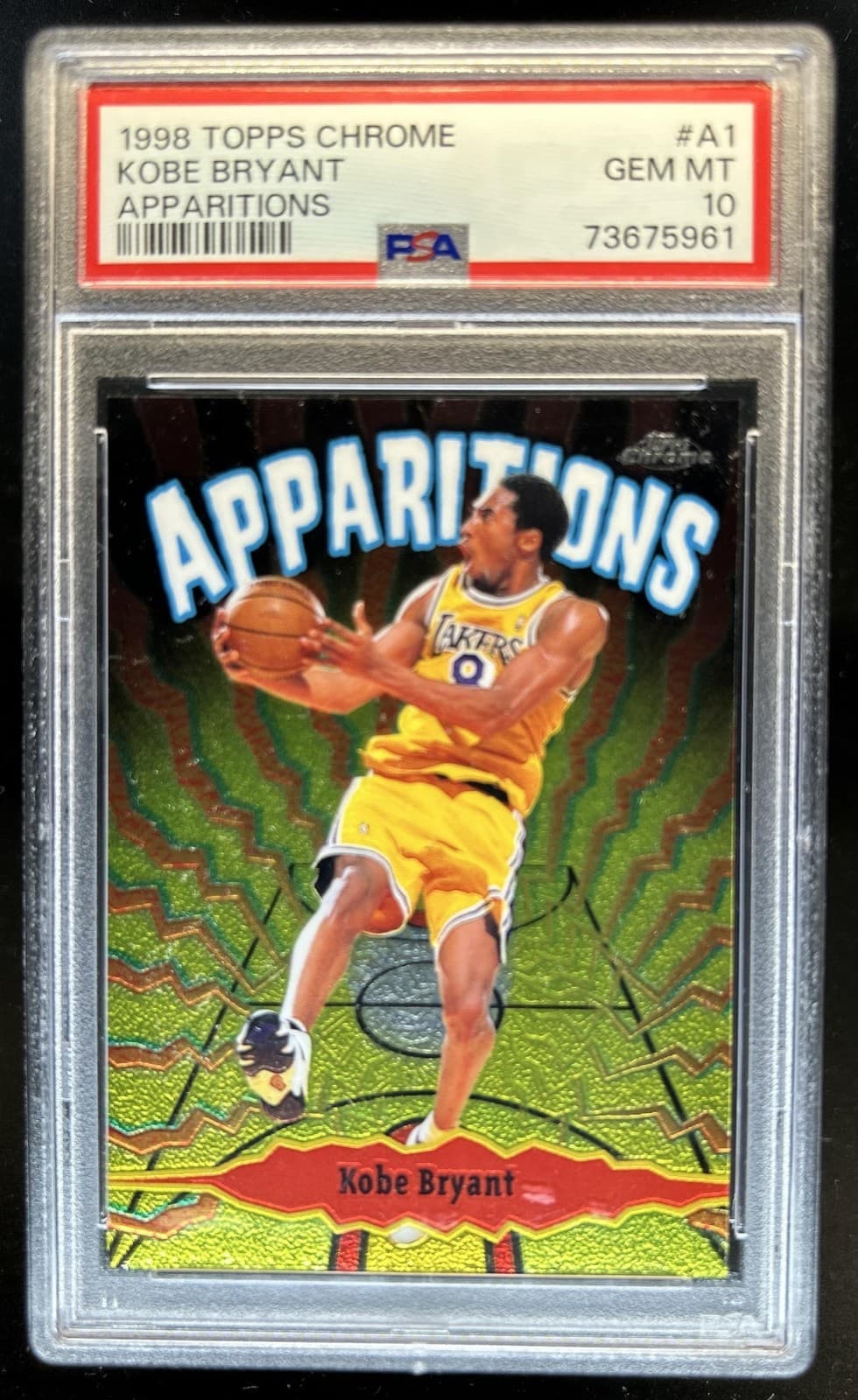 1998-99 Topps Chrome Kobe Bryant Apparitions #A1 Lakers PSA 10 GEM MINT