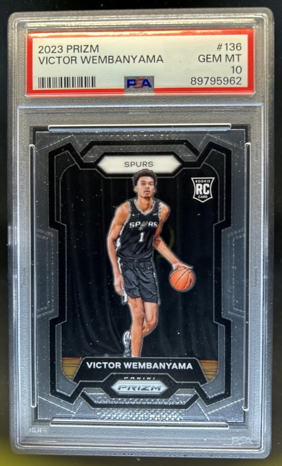 2023-24 Panini Prizm Victor Wembanyama RC Rookie #136 Spurs PSA 10 GEM MINT