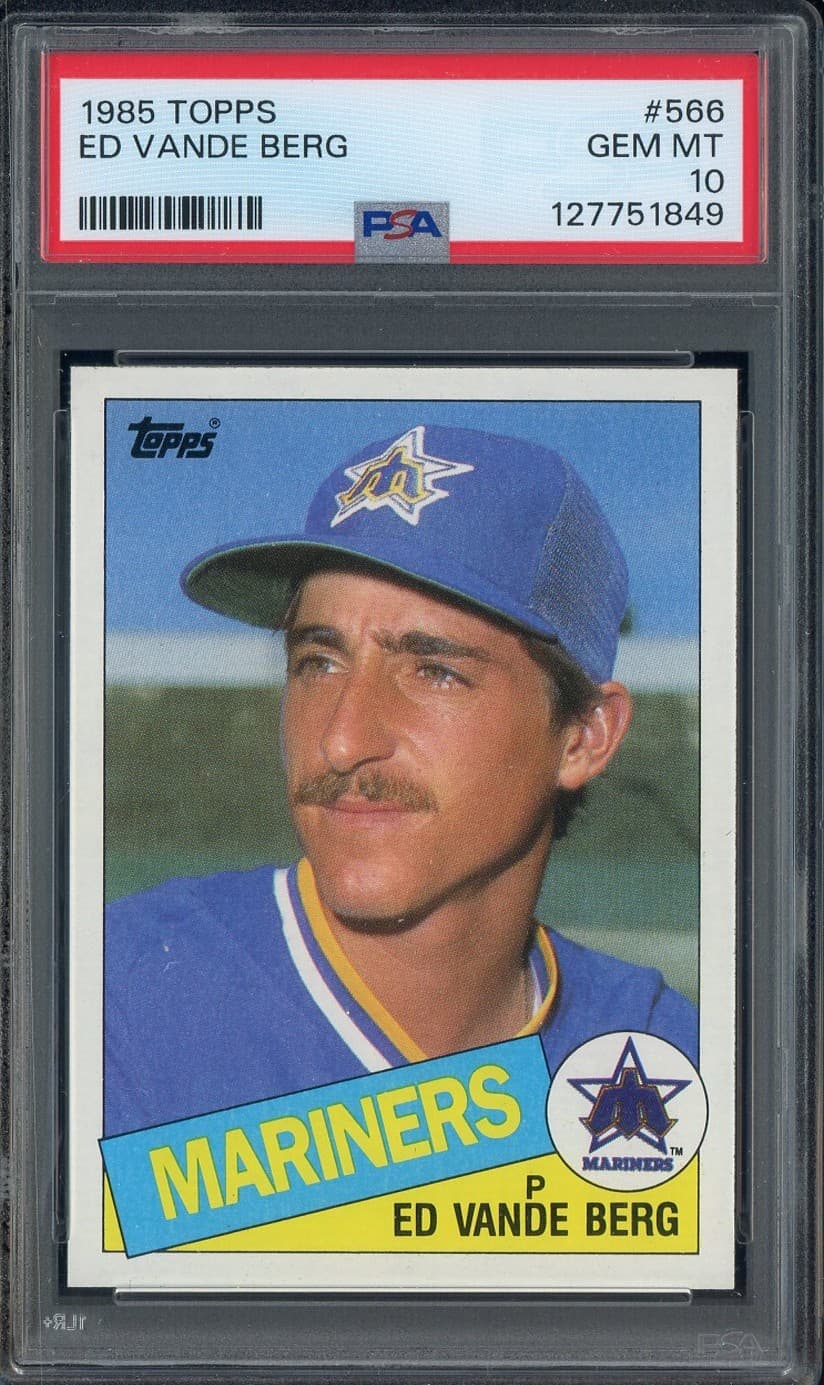 1985 Topps #566 Ed Vande Berg Seattle Mariners PSA 10 GEM MINT