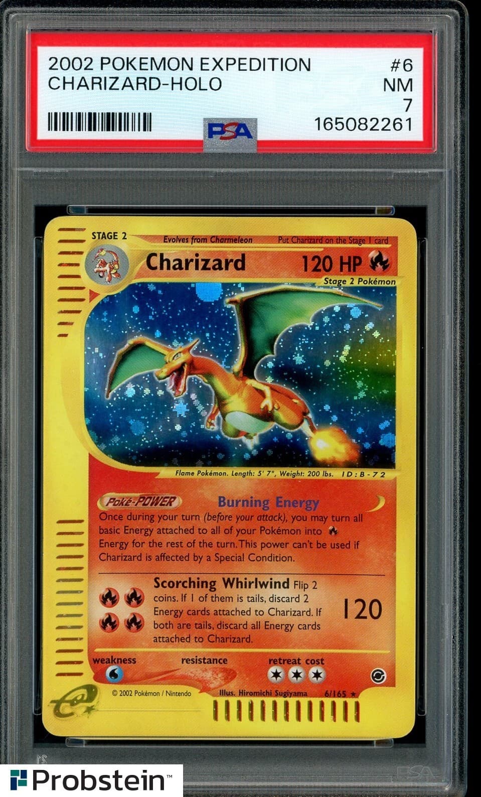 Pokemon 2002 Charizard 6/165 Expedition Holo Rare ENG PSA 7 NEW CERT