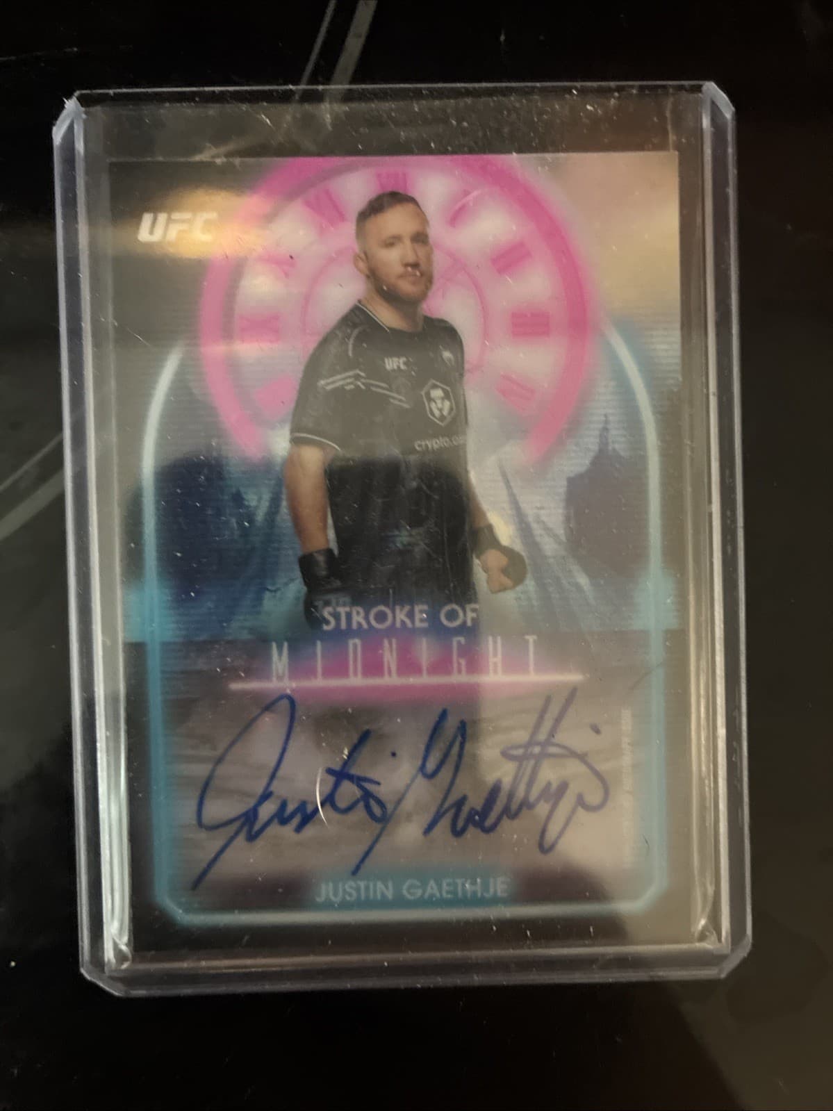 2025 Topps UFC Midnight Justin Gaethje Stroke of Midnight Auto #SMA-JG