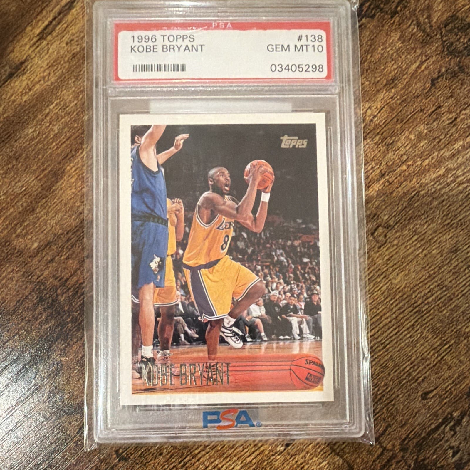 Topps 1996 Topps Kobe Bryant Rookie #138 PSA 10 Gem Mint Lakers NBA