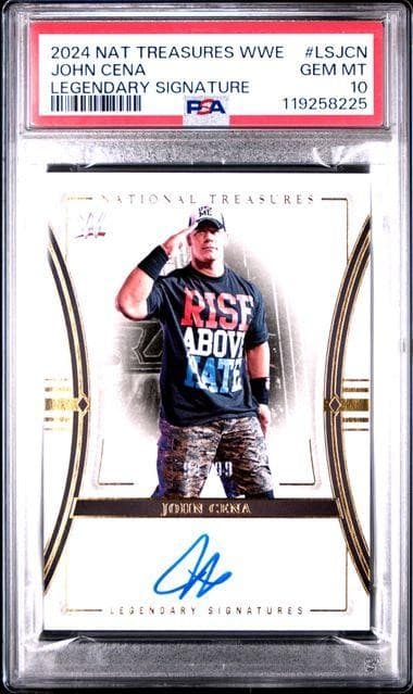2024 Panini National Treasures John Cena Legendary Signatures /99 PSA 10