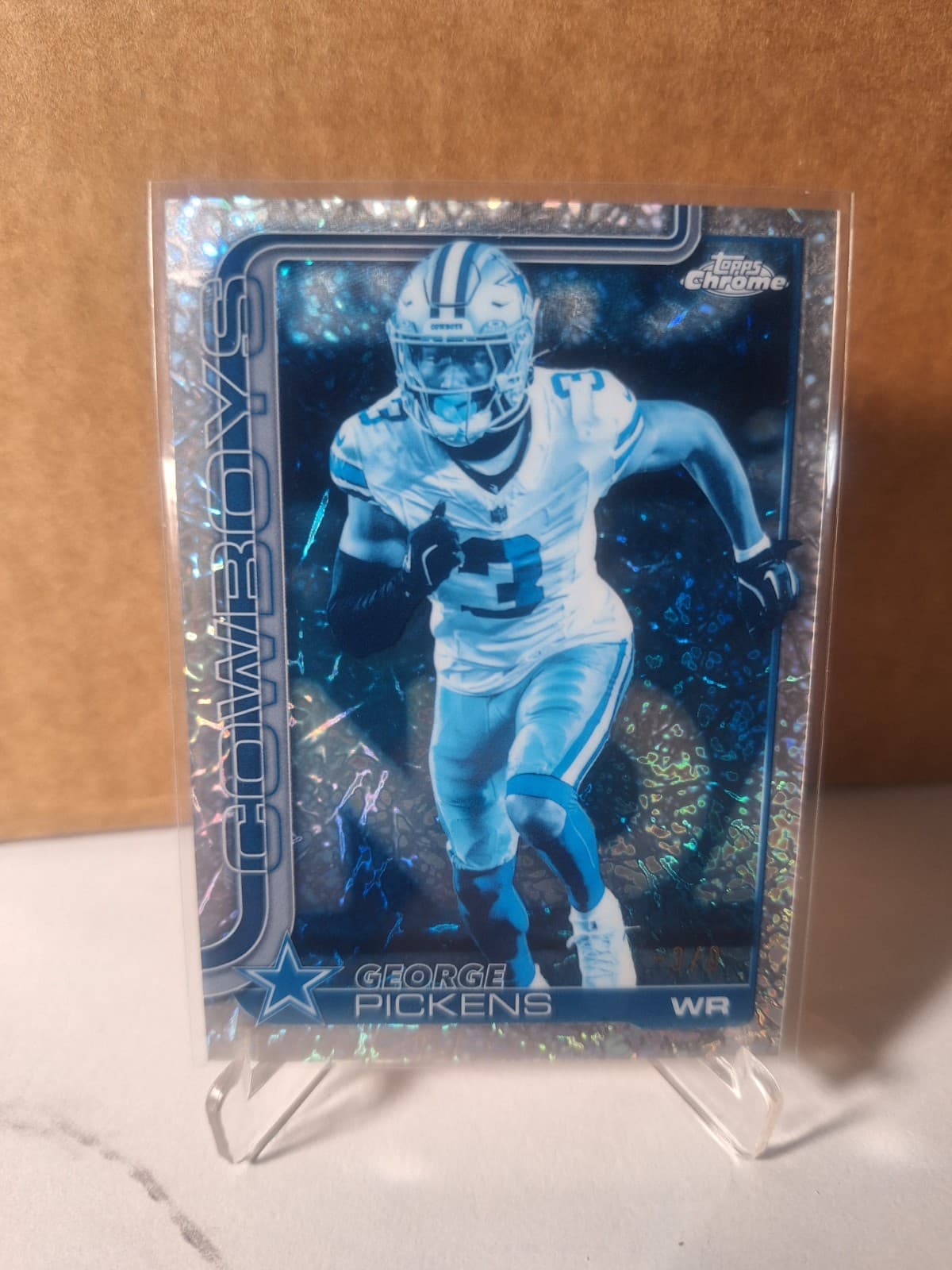2025 Topps Chrome Football George Pickens Frozenfractor -3/0 /5 Jersey Number...