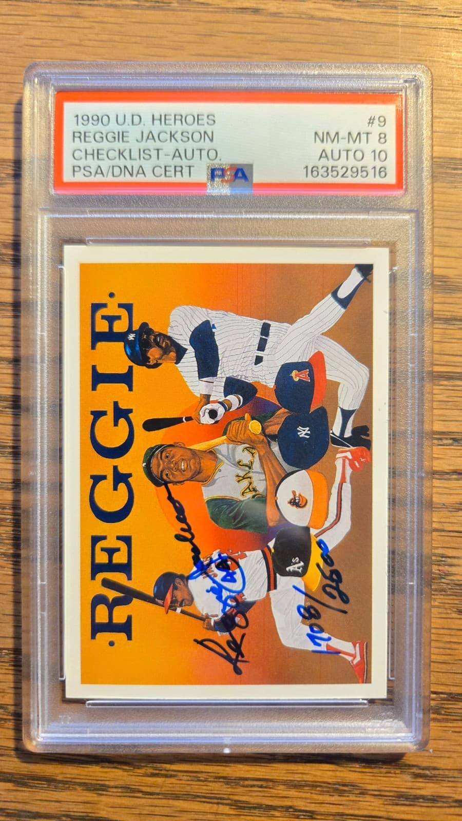 1990 Upper Deck - Reggie Jackson Baseball Heroes #9 Auto 1708/2500