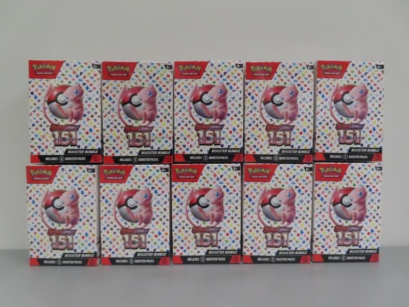 (10) Lot 2023 Pokemon Scarlet & Violet 151 Factory Sealed Booster Bundle Box (c)