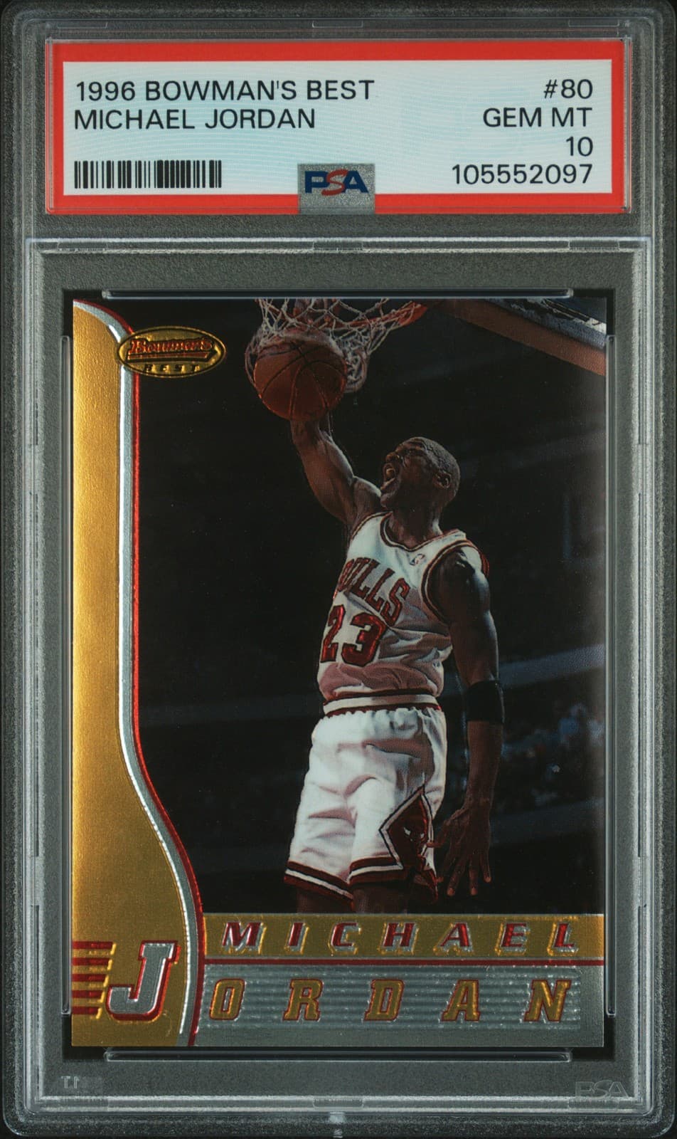 1996 BOWMAN'S BEST #80 MICHAEL JORDAN PSA 10