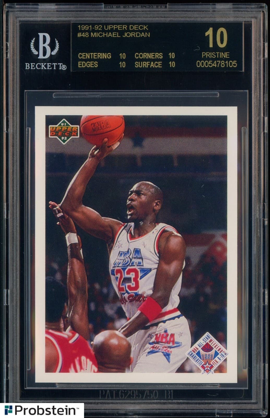1991-92 Upper Deck #48 Michael Jordan Chicago Bulls HOF BGS 10 BLACK LABEL