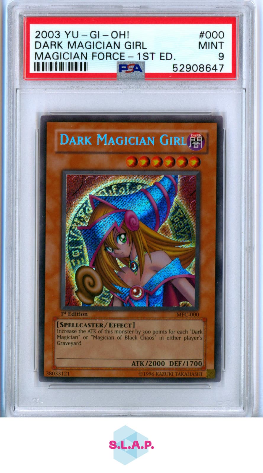 DARK MAGICIAN GIRL YU-GI-OH! MFC-000 2003 MAGICIAN FORCE 1ST EDITION ENG PSA 9