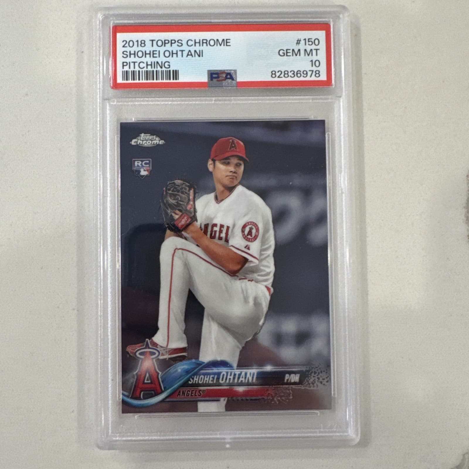2018 Topps Chrome Pitching #150 Shohei Ohtani RC Rookie Gem Mint PSA 10