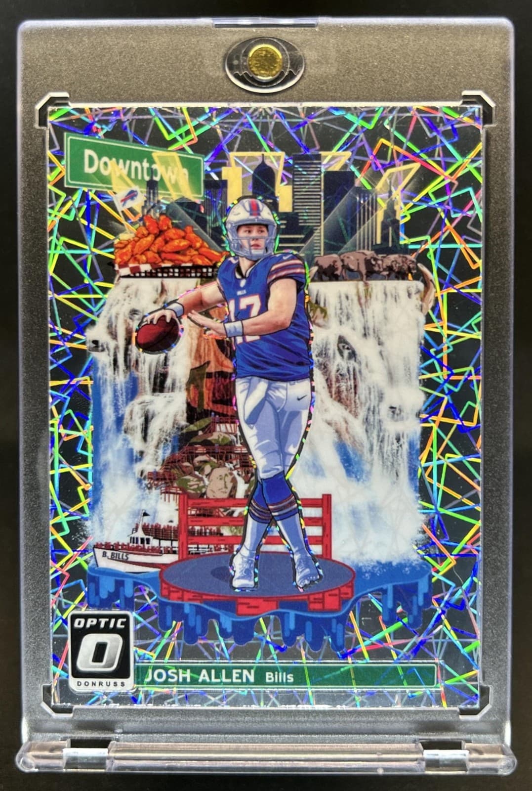 2018 Panini Donruss Optic Josh Allen Downtown SSP Rookie RC #DT-14 Bills