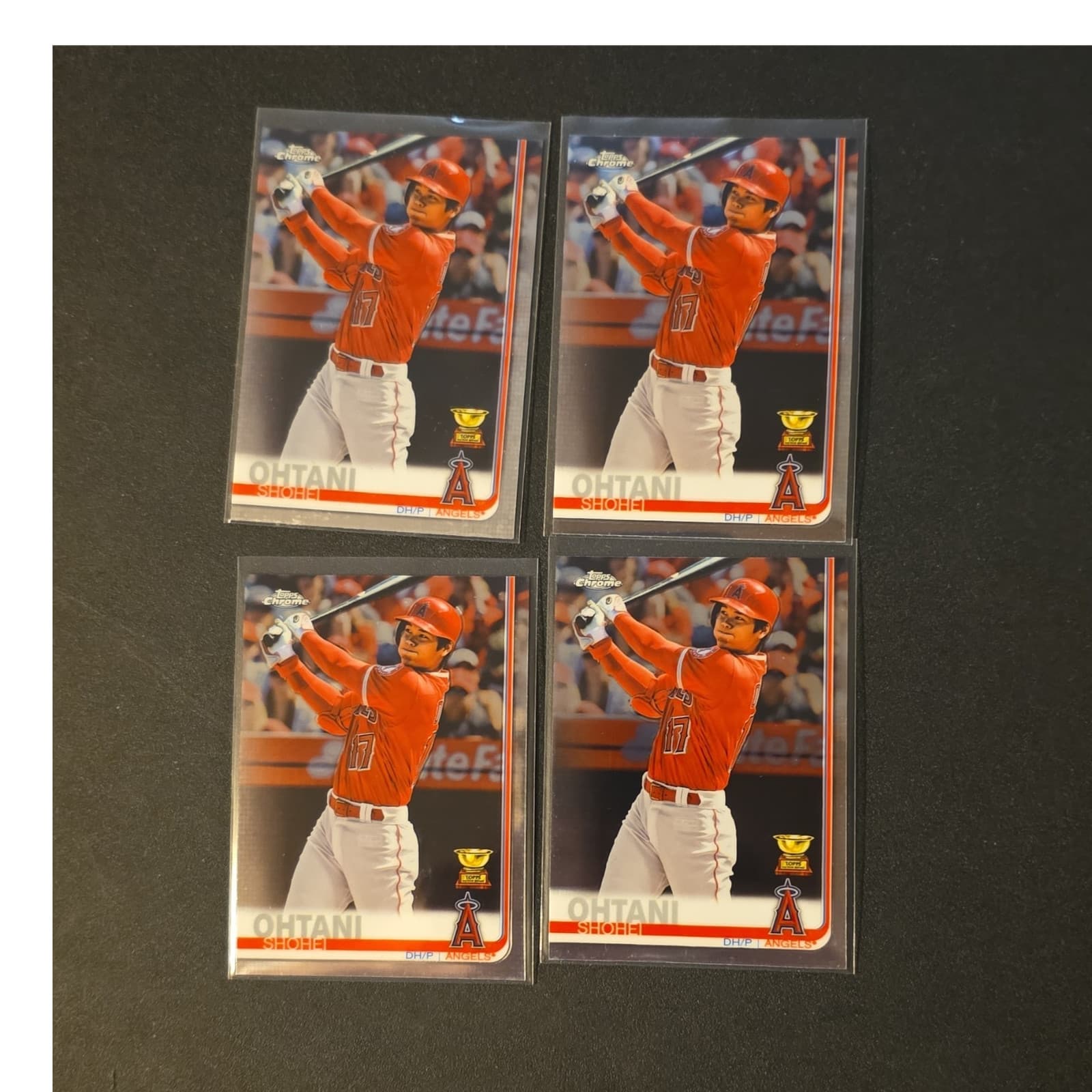 Topps Chrome 2019 Shohei Ohtani Lot of 4 Angels #1 Baseball Trading Cards