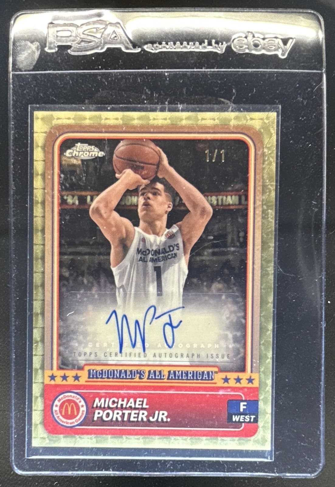 2024 Topps Chrome McDonald's Michael Porter Jr. Auto Autograph SuperFractor #1/1