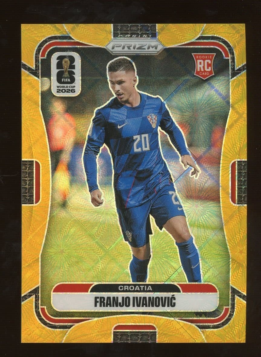 2026 Prizm FIFA World Cup Soccer Gold Celestial Lattice Franjo Ivanovic RC /10
