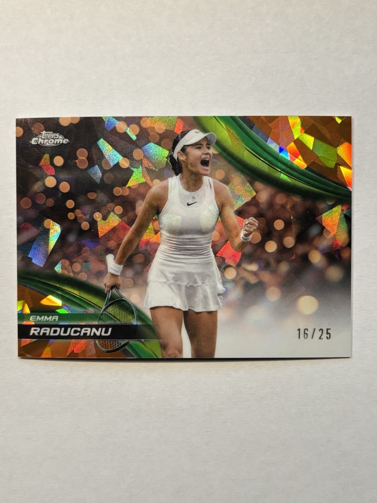2025 Topps Chrome Sapphire Tennis Emma Raducanu #79 Orange Refractor 16/25