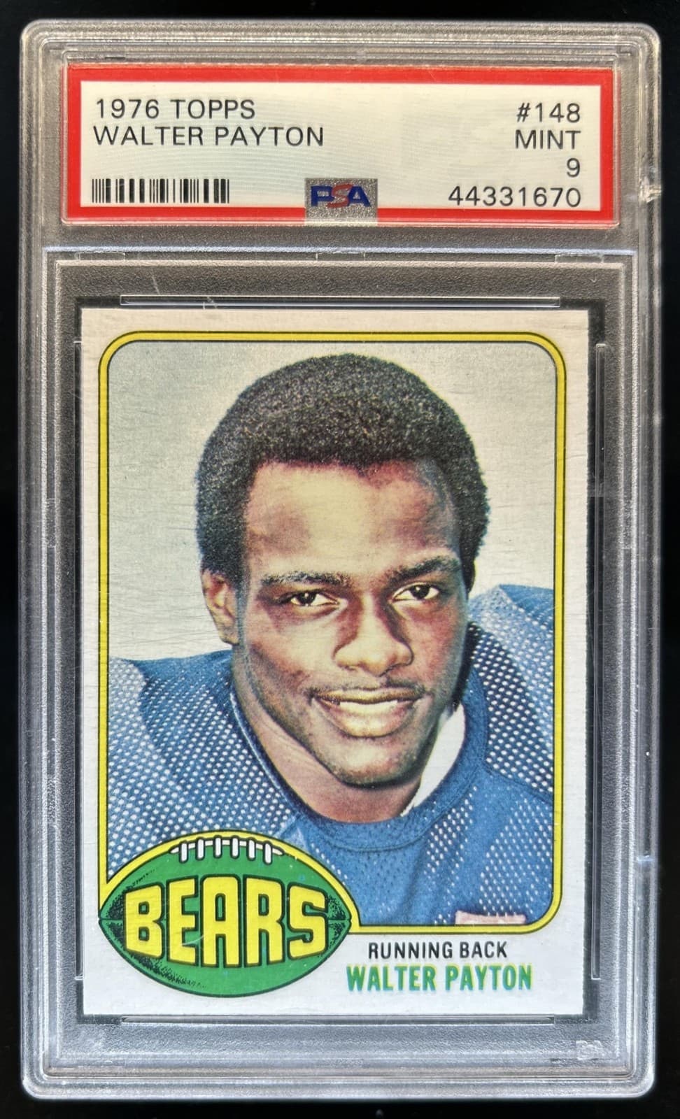 1976 Topps Walter Payton Rookie RC #148 Bears PSA 9