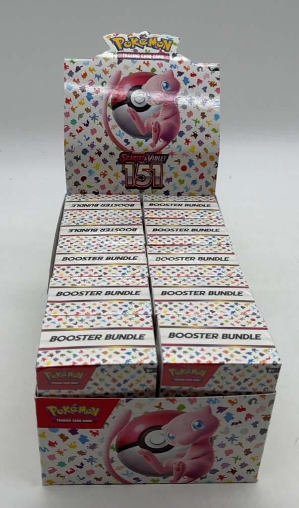 Lot of (10) Pokemon TCG 151 MEW EN Booster Bundles SEALED WITH DISPLAY