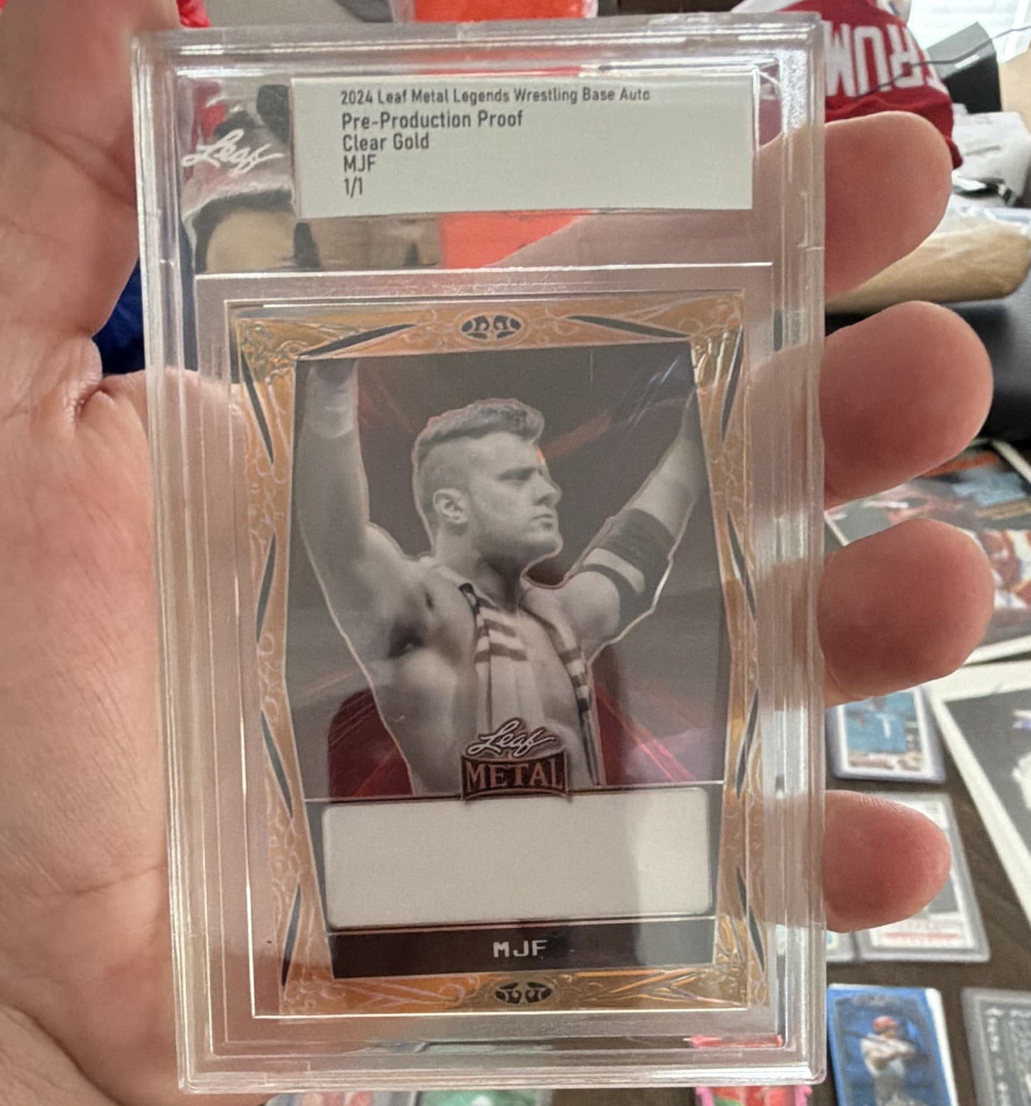 Leaf 2024 Metal Legends Wrestling MJF Base Auto Pre-Production Proof 1/1