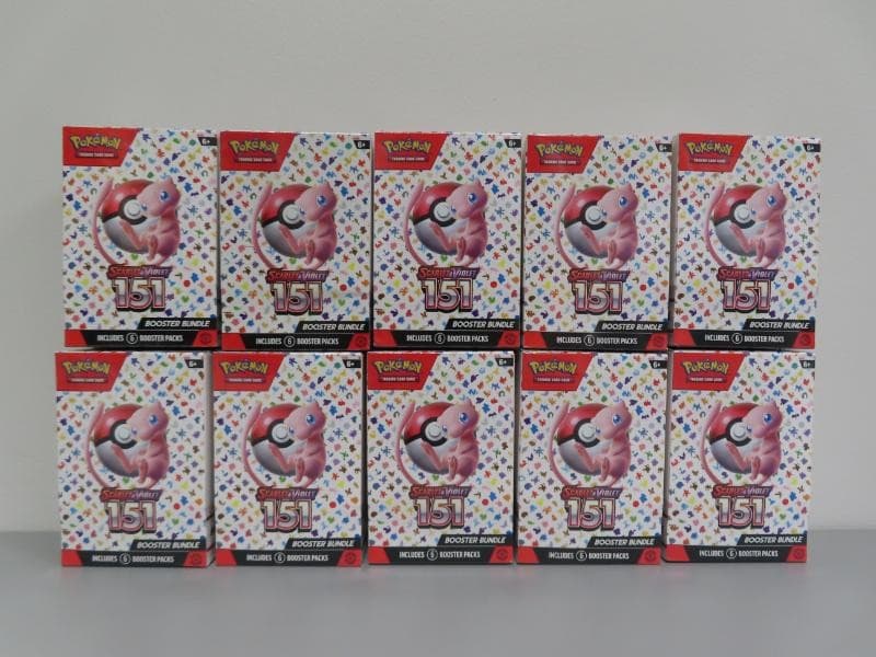 (10) Lot 2023 Pokemon Scarlet & Violet 151 Factory Sealed Booster Bundle Box (d)