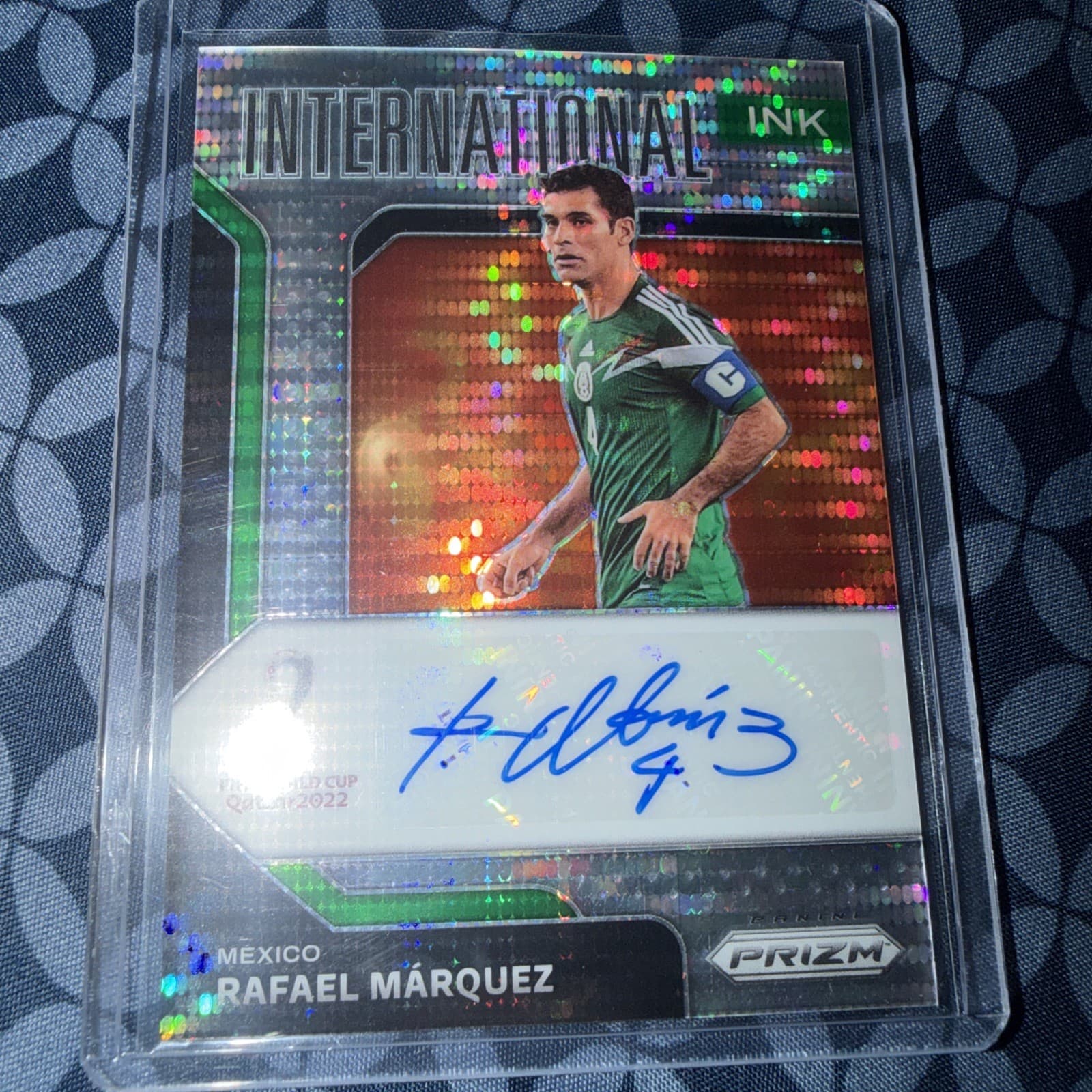 2022 Panini Prizm World Cup Rafael Marquez Mexico International Ink Auto Pulsar