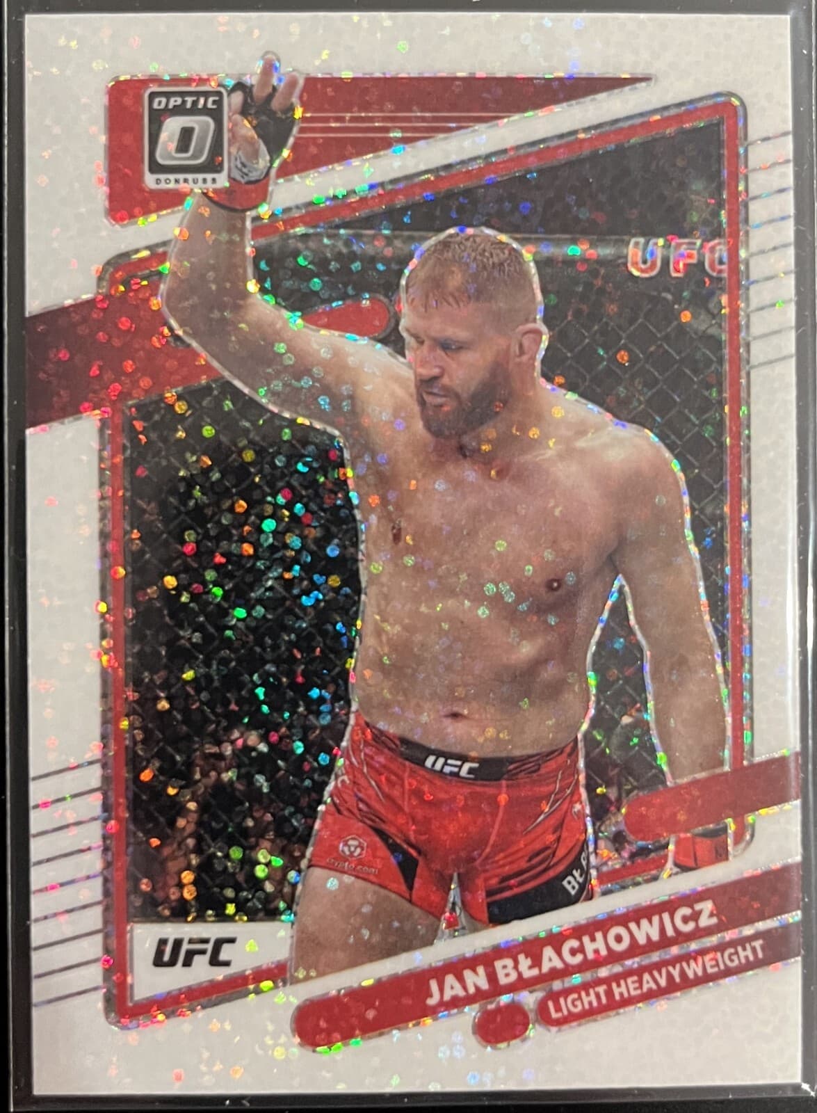 2022 PANINI DONRUSS OPTIC WHITE SPARKLE PRIZM UFC MMA JAN BLACHOWICZ #76 SP LHW