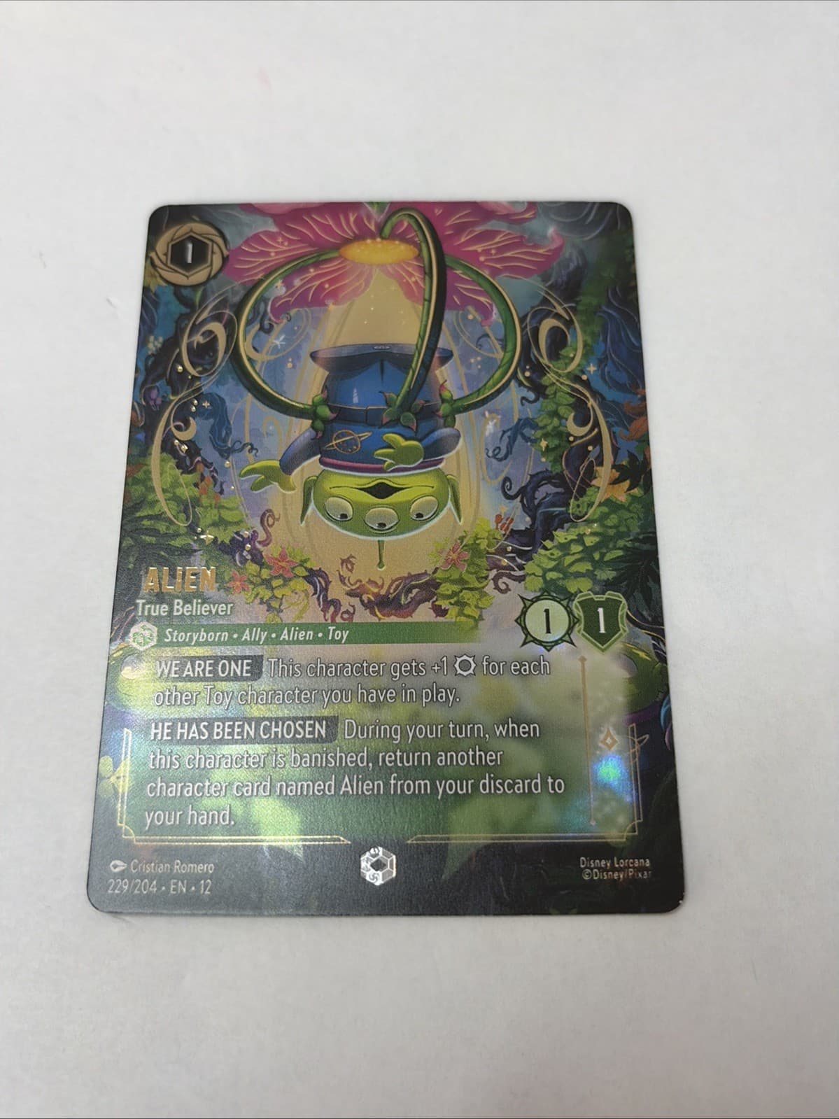 Disney Lorcana Wilds Unknown Alien True Believer 229 204 Foil