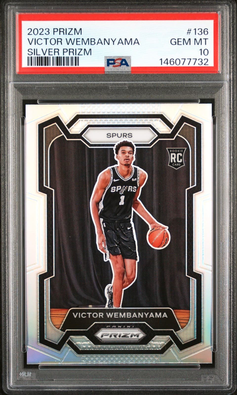 VICTOR WEMBANYAMA 2023 PRIZM SILVER RC #136 PSA 10 GEM MINT! SPURS SN #146077732