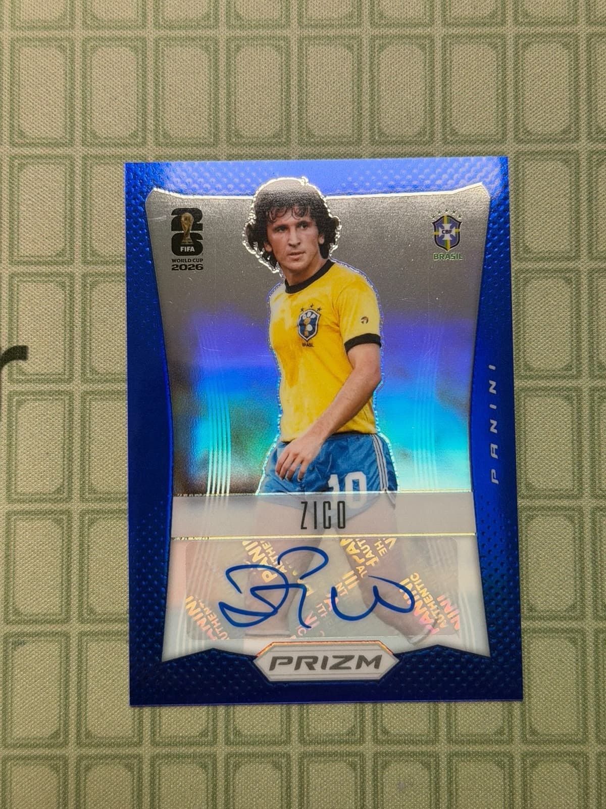 2026 Prizm FIFA World Cup  Zico - Brazil Throwback Signatures Prizms – Blue /25