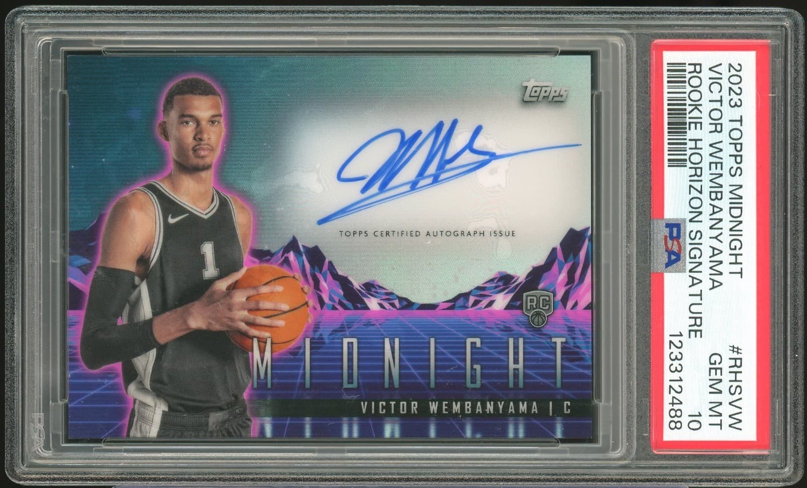 2023 Topps Midnight Victor Wembanyama Rookie Horizon Signature  Auto PSA 10