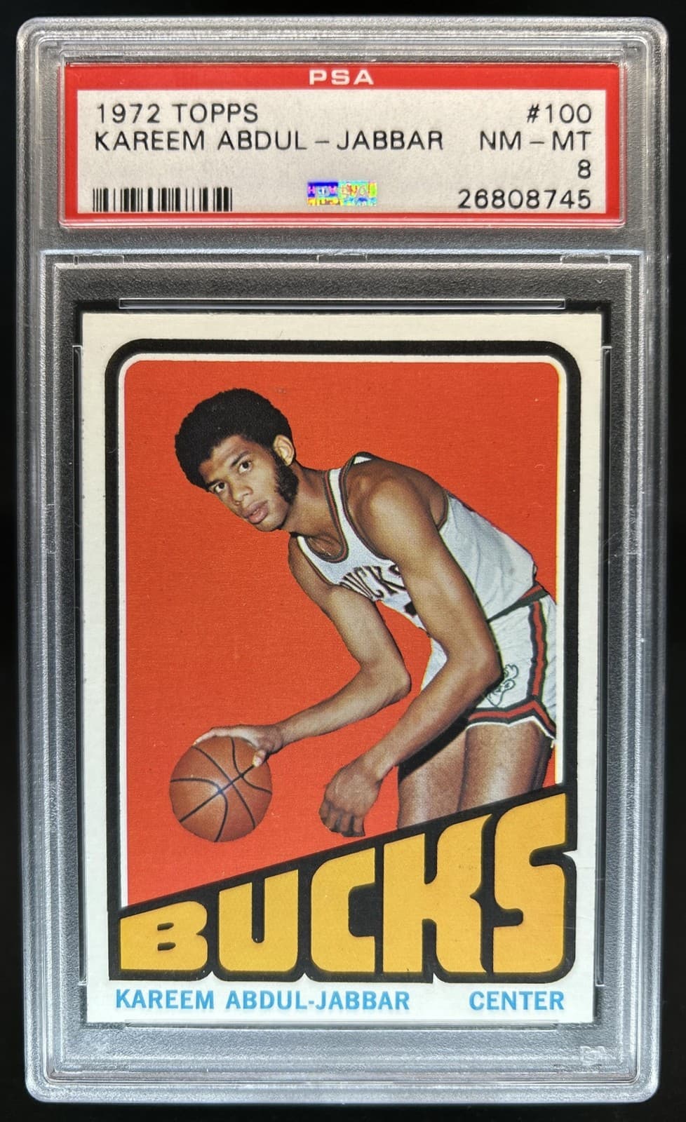 1972-73 Topps Kareem Abdul-Jabbar #100 Bucks PSA 8