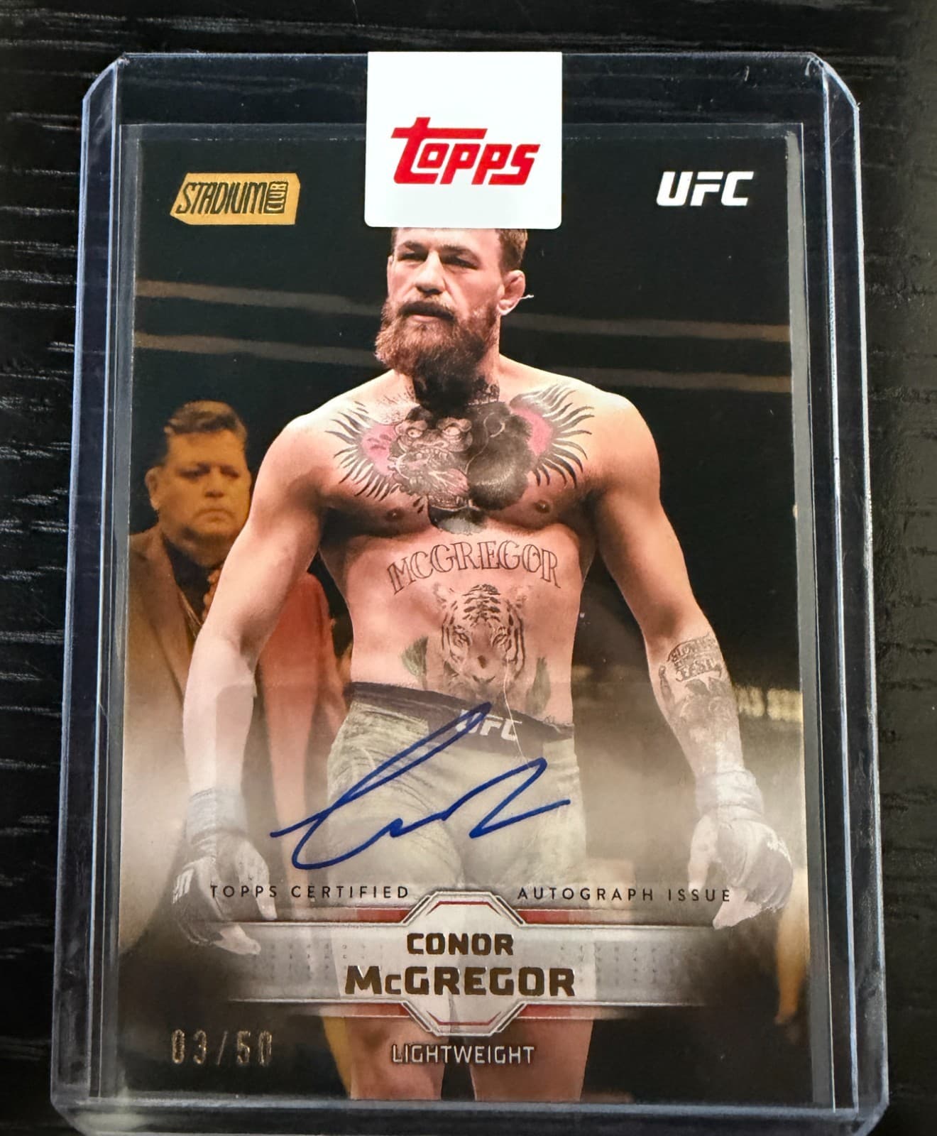 2026 UFC Stadium Club GOLD Parallel Conor McGregor 3/50 AUTO CARD