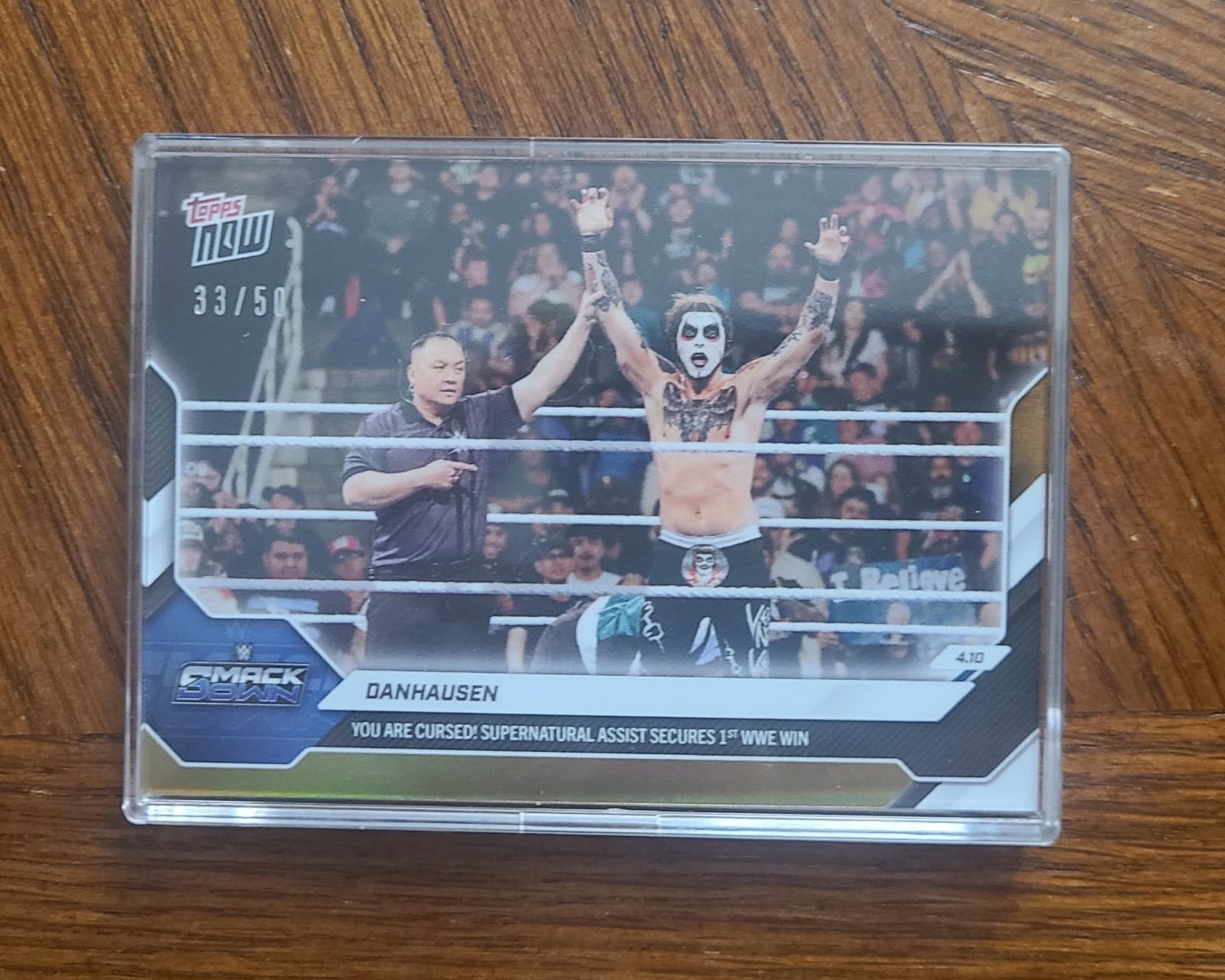 Topps Now WWE SmackDown Danhausen Wrestling Trading Card #4.10 - GOLD PARALLEL