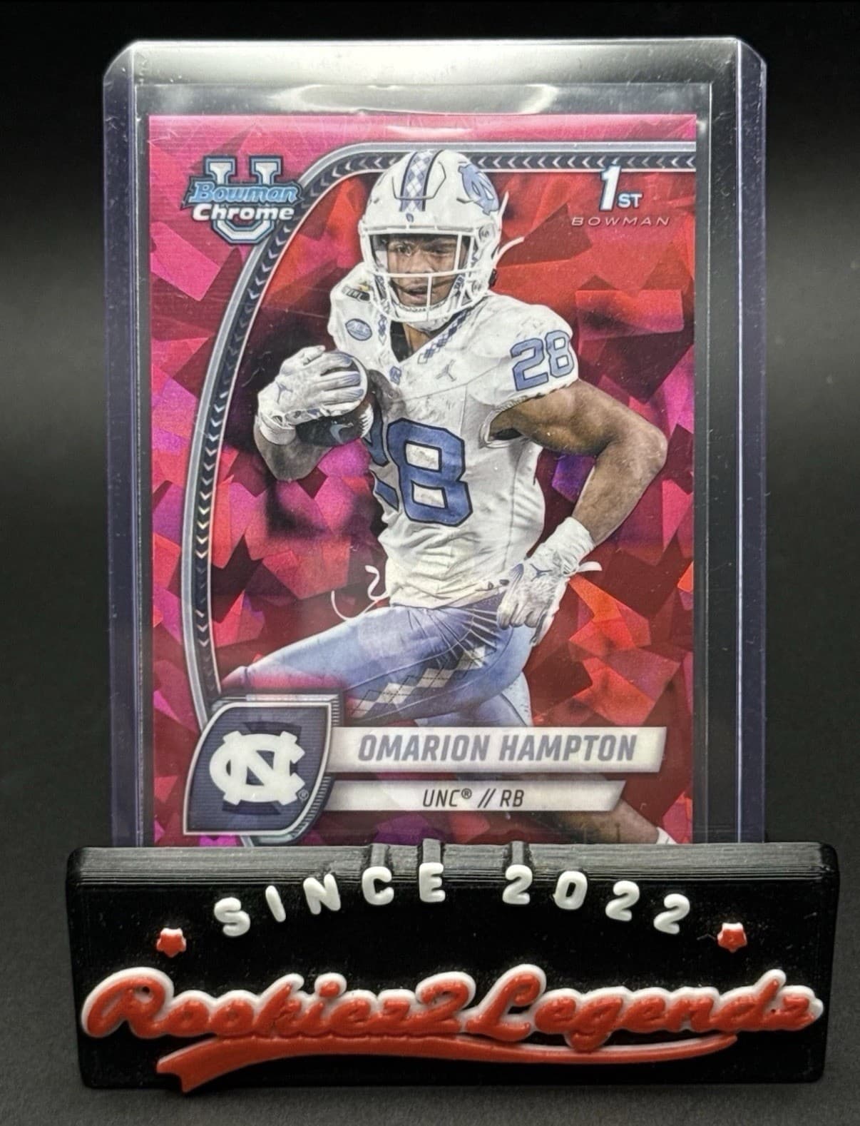 Omarion Hampton One Of One 1/1 Bowman U Sapphire Los Angeles Chargers 1st Round
