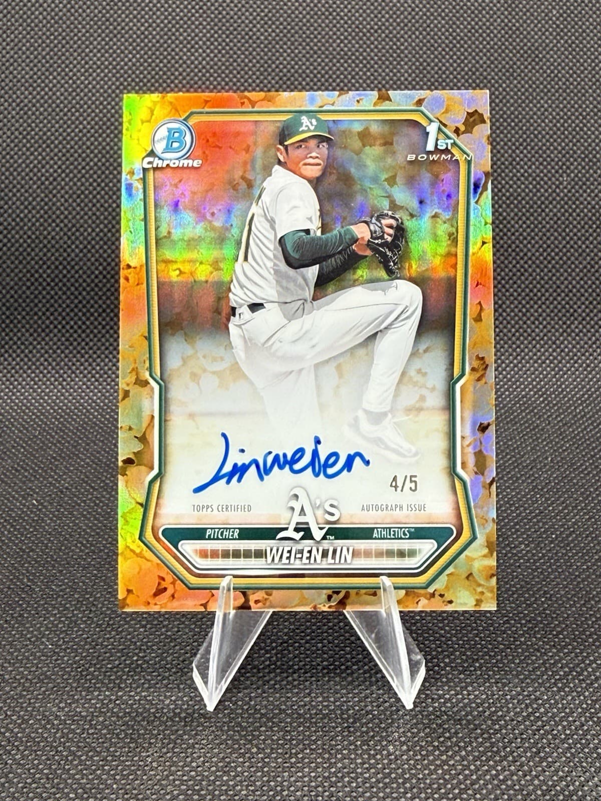 2026 Bowman Chrome Prospect - Snack Pack Wei-en Lin Peanut Auto /5 Refractor