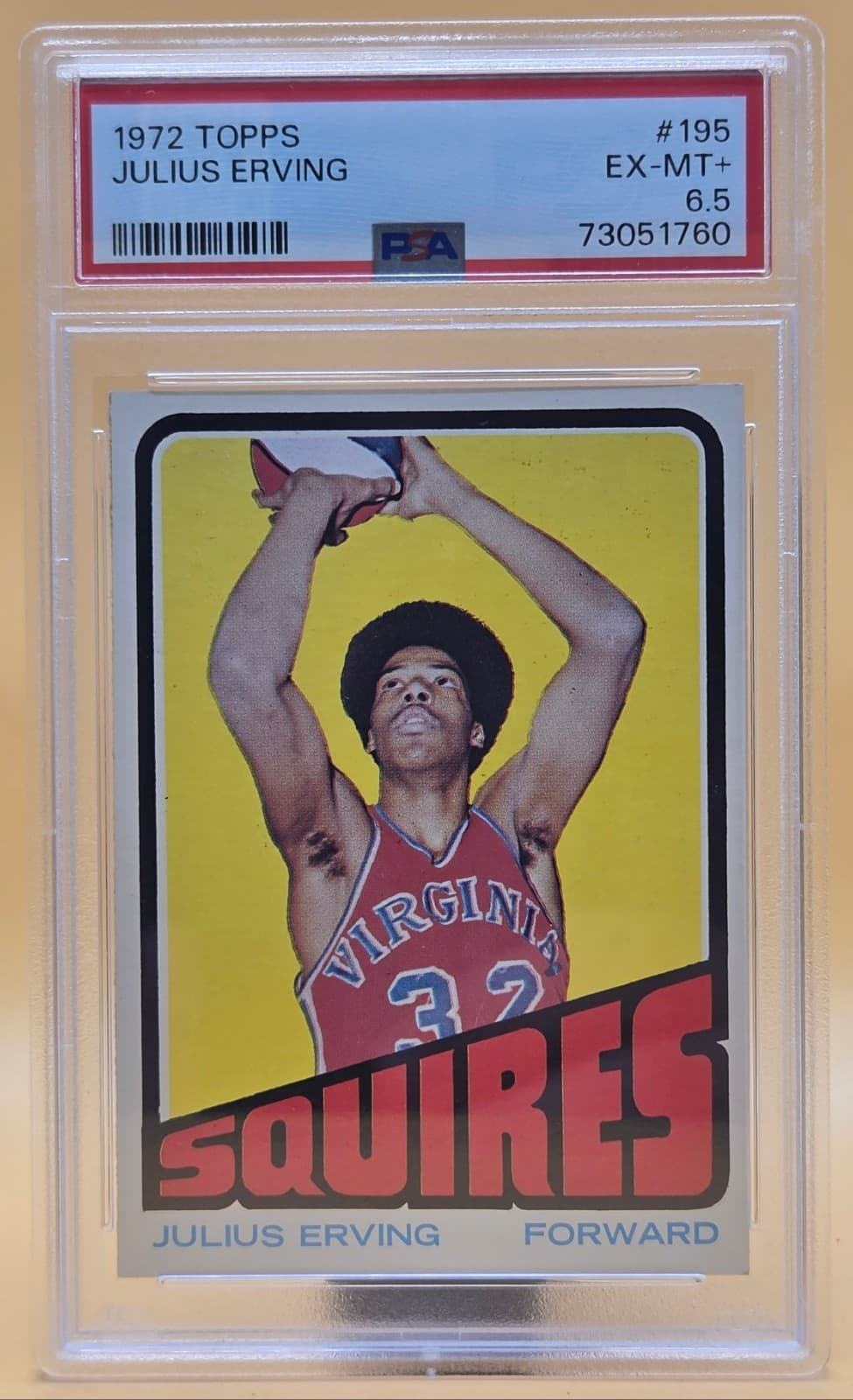 1972 Topps JULIUS ERVING Rookie HOF PSA 6.5 RC #195
