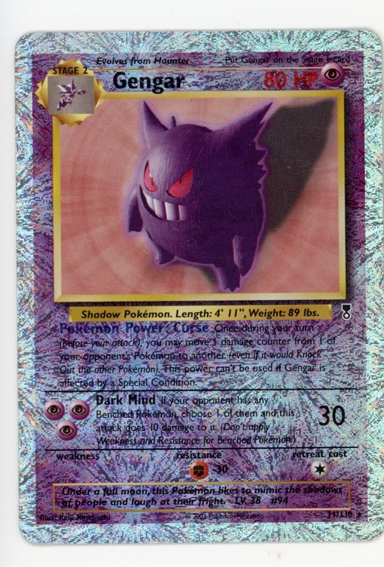 Gengar 11/110 Rare Legendary Collection Pokemon Reverse Holo Lightly Played