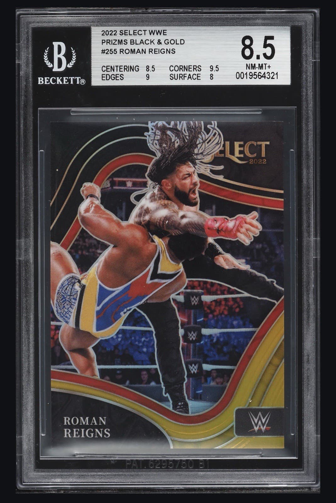 2022 Panini Select WWE Ringside Roman Reigns #255 Black Gold Prizm 1/1 BGS 8.5  