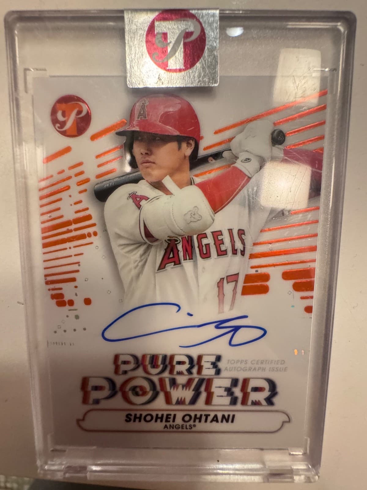2022 Topps Pristine - Pure Power Autographs Shohei Ohtani #PPA-SO Orange...
